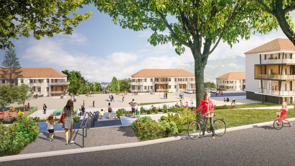 Quartier résidentiel cour